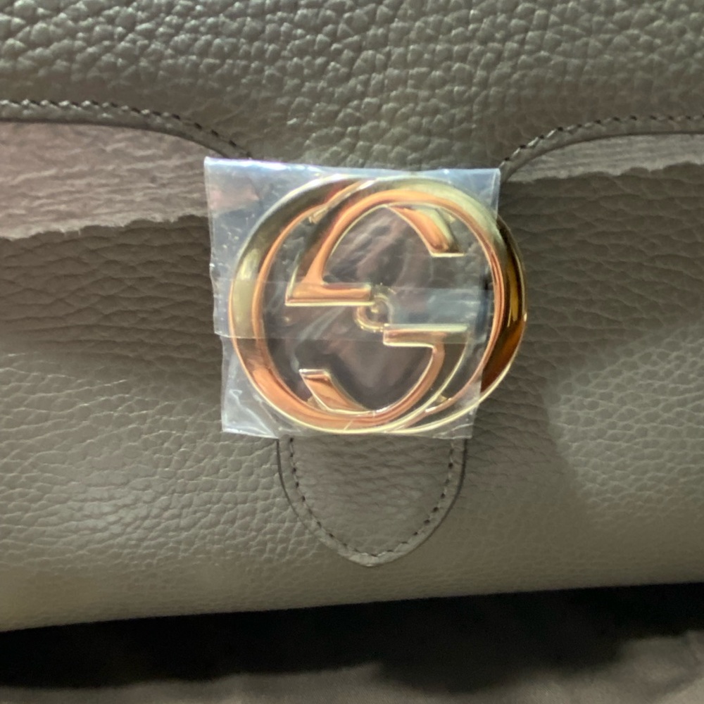 Gucci interlock G tote top handle Gray NEW - Picture 8 of 11